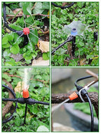 207FT Automatic Drip Irrigation Kits, Kalolary 1/4" 1/2" Adjustable Garden Watering System with 4/7mm 16mm Tube Drip Emitters Locked Fittings Drip Irrigation Parts System for Greenhouse Raised Beds