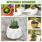 Catcan Plant Pot Soil Covers, 4Pcs 15.7 Inch Animal Barrier Protectors for Indoor Outdoor Potted Plants, Includes Scissors, Marker, Plant Labels & Ground Pegs