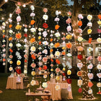 Suncalla 6 Pcs 35.4ft Hanging Flowers Garlands Backdrop Lighted Floating Fake Wildflower Vines LED Floral Garland Ceiling for Spring Wedding Bridal Shower Birthday Graduation Party(Bright,Multicolor)
