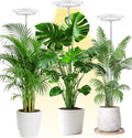 yadoker Plant Grow Light,LED Growing Light Full Spectrum for Indoor Plants,Aluminum Black Plant Lights,Height Adjustable, Automatic Timer, 5V Low Safe Voltage