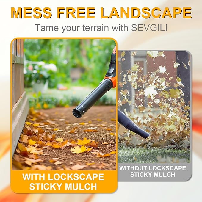 5 Gallon Mulch Glue for Landscaping, SEVGILI Rock Glue & Gravel Binder, Pet Safe & Plant Safe, Non-Toxic Ready-to-Use Gravel Lockdown, 100% Permeable & Fast-Dry Strong Pea Gravel Stabilizer