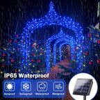 Extra-Long 144FT Solar String Lights for Outside, 2 Pack 400LED Solar Fairy Lights Outdoor Waterproof, Copper Wire with 8 Modes Solar Twinkle Lights for Tree Garden Party Patio Xmas Decor (Blue)