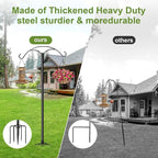 70 Inch Shepherds Hooks for Outdoor,Heavy Duty Shepherds Hooks for Outdoor with 5 Prong Base, Adjustable Stand Hanger for Garden Plant, Hummingbird Feeder, Lantern, Hanging Wedding Decor (2 Pack)