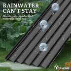 YITAHOME 8x4x3ft Large Raised Garden Bed Kit, Galvanized Metal Planter Box with Gloves, Support Rod & Safety Rubber, Outdoor Above Ground Planters for Plants Vegetables Flowers, Black