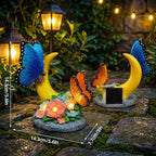 Rempry Solar Garden Butterfly Statue Decor for Yard Lawn Patio Outdoor, Unique Thanksgiving Anniversary Housewarming Decoration Gifts for Mom Grandma Women