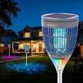 Rossetta Solar Bug Zapper Outdoor, Mosquito Zapper with Flame Lamp & Projector Light, 4200V Electric Fly Zapper Waterproof Rechargeable Mosquito Killer, Cordless Fly Trap for Patio, Backyard, Garden
