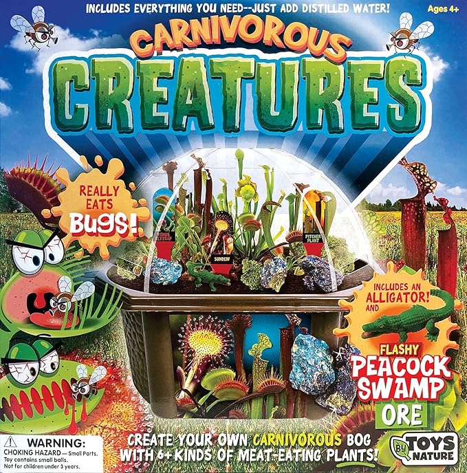 Carnivorous Plant Growing Kit – Grow Venus Fly Trap, Sundew, & Pitcher Plants in a Terrarium Biosphere