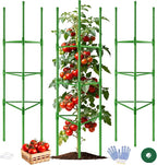 WAENLIR 3 Pack Tomato Cages for Garden, Up to 51 Inch Tomato Trellis for Raised Garden Bed, Plant Stakes for Pots, Durable Tomato Plant Support Garden Stakes for Climbing Plants