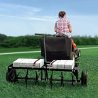 VEVOR Tow Behind Plug Aerator, 40-Inch Tow Behind Lawn Plug Aerator with Universal Hitch, Pull Behind Aerator with Iron Spikes Alternately Arranged, Lawn Aerator Tow Behind for Gardens, Lawns, Farms