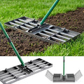 30"x10" Lawn Leveling Rake, Heavy Duty Lawn Leveler with 33"-77" Adjustable Handle, Foldable Ground Leveling Tool for Soil, Sand, Gravel, Ergonomic Design for Lawns, Golf Courses and Backyards