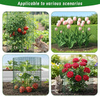 Plant Protectors from Animals - DIY Reusable Plant Cages for Outdoor Plants, Square Mesh Plant Covers Kits, 12"x12" Panels (6/18/30 Pcs) (6, Dark Green)