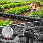 MIXC 80% Water-Saving Soaker Hose – 1/4" x 100 Ft Drip Irrigation Tubing for Garden, Lawn, Flower Beds & Vegetable Rows, with 1/4" Drip Fittings Included
