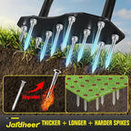 Jardineer Lawn Aerator Spike Tool, 36" Manual Yard Aeration Tool with 12 Thickened Steel Spikes, Pre-Assembled Grass Aerator for Soil Loosening & Yard Aeration in Lawn, Yard and Garden