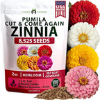 HOME GROWN Dwarf Zinnia Seeds Mix - 8525 Pumila Zinnia Seeds for 2026 (2oz) | Zinnia Flower Seeds for Planting Outdoors | Colorful Cut Annual Flowers for Summer Gardens & Containers (Zinnia elegans)