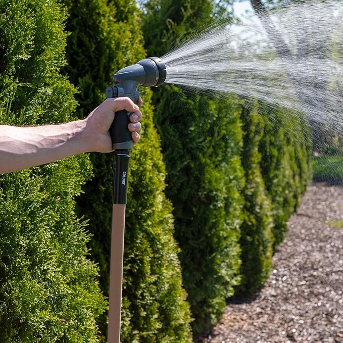 Flexzilla Colors Lead-In Garden Hose 5/8in. x 10ft., Lightweight All-Weather Water Hose, Durable and Flexible, Leak-Free Connections, Brown Mulch