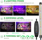 Seed Starter Tray, Seed Starter Kit with Grow Lights, Color Change Grow Lights for Seed Starting Kit, 3 Timming Set, Indoor Plant Growing Kit for Gardeners, Germination Trays Kits, Gardening Gifts