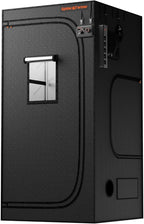 Spider Farmer 3x3 Grow Tent 2025 New, 36"x36"x72", with Hook for Controller and Power Strip, Enlarged View Window, 1680D Thicken Mylar Canvas for Indoor Hydroponic Growing for SF2000Pro, SE3000, G3000