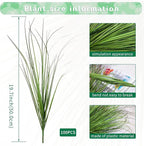 100Pcs Artificial Grass Plants Outdoor Faux Shrubs Wheat Grass Green Onion Grass Artificial Greenery Tall Stems for Indoor Outdoor Office Home Decor（Green Red Tail）