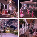 JMEXSUSS 132ft Red and White Christmas Lights Outdoor with Remote, 400 LED String Lights Indoor Plug in with Remote, 8 Modes Christmas Tree Light for Bedroom Tree Party Holiday Xmas Decorations