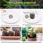 Legigo 100 PCS 30mm Coco Coir Pellets Seed Starter Pods, Compressed Seed Starting Coconut Coir Pellets Soil Plugs for Seedlings, Seeds Plant Starter Pods for Garden Planting Herbs Flowers Vegetables