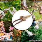 Lothee Japanese Gardening Scissors Made in Japan, Carbon Steel Flower Pruning Shears Heavy-duty Gardening Scissors, for Pruning Plants