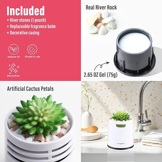 Artificial Succulent Plants with Subtle Peach Scent, Faux Indoor Plants for Home Decor, Small Fake Plant for Bathroom, Bedroom, Office Decor, Aesthetic Room Accessories, Housewarming Gift