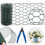 Floral Wire Netting, 4 x 118 Inch Mesh Netting with Plier, Protect Plant & Decorate Flower Arch, DIY Craft