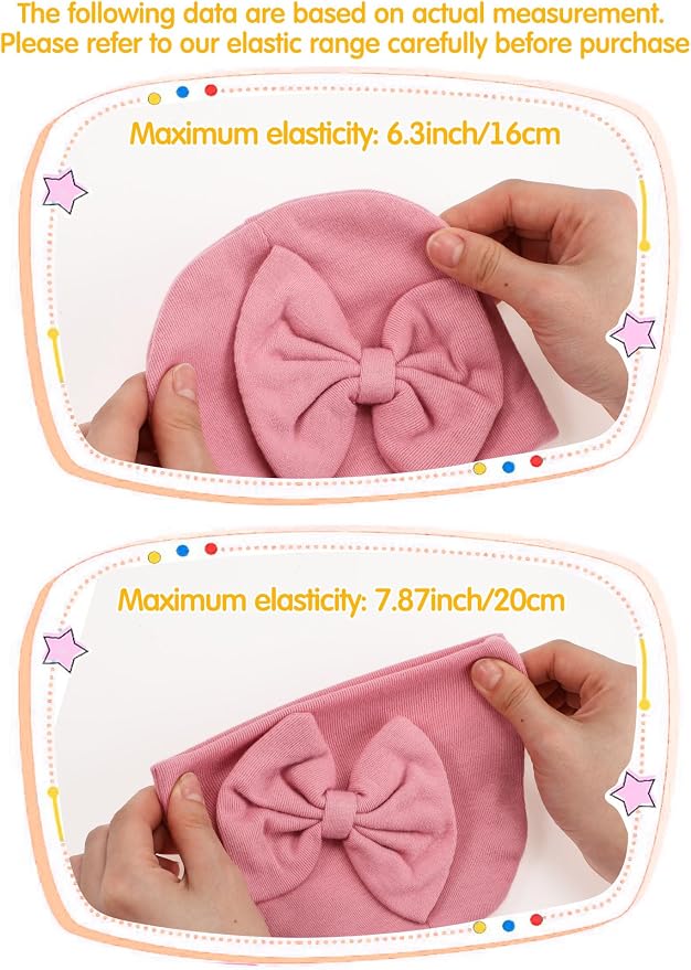 Geyoga 12 Pieces Newborn Hat Mittens Gloves Set Baby Boys Girls Cotton Baby Beanie for 0-12 Months