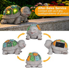 mocosa Solar Garden Statues Turtle and LED Lights Birthday Gifts for Women Mom Grandma Solar Outdoor Cat Decor for Outside,Outdoor Solar Lights for Yard, Garden and Patio, Unique Gift for Women