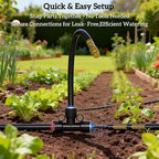 60 Ft Drip Irrigation System for Garden - Drip Irrigation Kit with 19 360°Adjustable Copper Nozzles Hose, Automatic Atomizing Plant Watering Sprinkler System for Yard, Lawn, Greenhouse, Potted