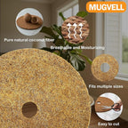 Coco Coir Mulch for Landscaping, 16 Inch Coconut Liners for Planters, 6 Pcs Coconut Fiber Tree Ring, Plant Covers from Animals,Dirt and Tree Protectors