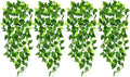 CEWOR 4pcs Artificial Hanging Plants 2.9ft Fake Ivy Vine Fake Ivy Leaves for Wedding Wall House Room Patio Indoor Outdoor Home Shelf Office Decor