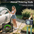 Insoma Water Timer with Brass Inlet, 2 Independent Zones Outdoor Hose Timer for Garden Faucet with Auto/Manual/Rain Delay Mode, Sprinkler Irrigation Timers for Yard Lawn