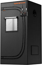 Spider Farmer 2x2 Grow Tent 2025 New, 24"x24"x48", with Hook for Controller, View Window, Side Buckle for Door, 1680D Thicken Mylar Canvas for Indoor Hydroponic Growing for SF1000, SE1500, G1500