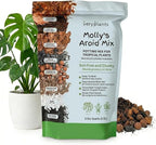 Molly's Aroid Mix - Premium Soilless Potting Mix for Houseplants - Fast Draining, Chunky & Easier to Water vs. Soil for Indoor Plants - with Bark, Coco Chips, Worm Castings, Mycorrhizae 5 Dry Quarts