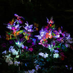 Adecorty Solar Garden Lights Outdoor Waterproof Decorative Solar Lights Outdoor 8 Pack with 176 LED 136 Butterfly Flower Garden Decor Yard Decorations Patio Lawn, Gifts for Mother's Day Mom Women