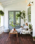 Plant Stand Indoor Tall: Corner Wood Plant Stand 2 Pack Mid Century Modern Decor - Small Round Plant Table for Indoor Plants - Outdoor Plant Holder for Patio Living Room Bathroom Office (White)