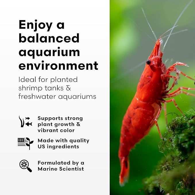Brightwell Aquatics Shrimp FlorinGrō+ – Nitrate-Based Plant Supplement for Shrimp Aquariums – Supports Growth, Chlorophyll & Vibrant Foliage – Copper-Free, 125 ml