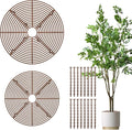 Nogeqi 2pcs 7.5/11.8 Inch Plants Covers Soil,Plant Pot Grid,Plastic Plant Covers from Animals with Ground Nails,Keep Dog and Cat Out of Potted for Indoor Plants(Large Small)