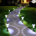 Priddop Solar Lights Outdoor Pathway Waterproof 8 Pack Cold White LED Acrylic Mushroom Decorative Garden Lights for Yard Landscape Patio Outside Decor
