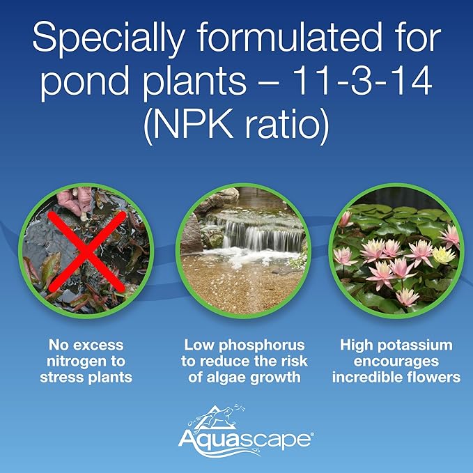 Aquascape Once-A-Year Pond Plant Fertilizer Capsules, 6-Pack, Easy Annual Feeding for Aquatic Plants, Safe for Fish, 89010
