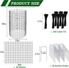 Adnee 10 Packs Wire Plant Protector from Animals - 20" H X 12" D Metal Mesh Plant Cage Covers - Sturdy Garden Bunny Barricades Chicken Wire Cloche for Plants Shrubs Vegetables Flowers