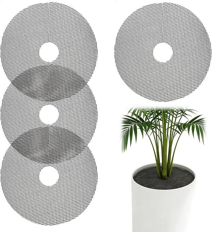Plant Pot Grids, 11.8 Inch Cuttable Plant Pot Cover, Indoor & Outdoor Plant Pots Soil Protector to Prevent Cats from Digging in Potted Plants (11.8In-4Pcs)
