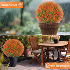 Artificial Boxwood Topiary Ball Trees 25.6": 2 Pack Fake Shrubs with Spike – UV Resistant & Fade Resistant, Evergreen Faux Plant for Indoor Outside Front Door Porch Garden Spring Decor