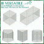 6 Packs 12"x 12" Large Wire Plant Protectors from Animals,Plant Cages for Outdoor Plants,Plant Covers from Animals with Ground Stakes and Nylon Ties Protect Plants,Shrubs,Vegetables from Animals-18PCS