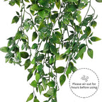 Whonline 2pcs Fake Hanging Plants, Artificial Potted Plants for Indoor Outdoor Aesthetic Office Living Room Shelf Decor