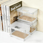 4 Pcs Mealworm Breeding Kit - to Breed Live Mealworms, Clear Mealworm Farm Containers for Live Mealworms, Reptiles, Lizards, Frogs,Tortoises (5.3"x3.5"x4")