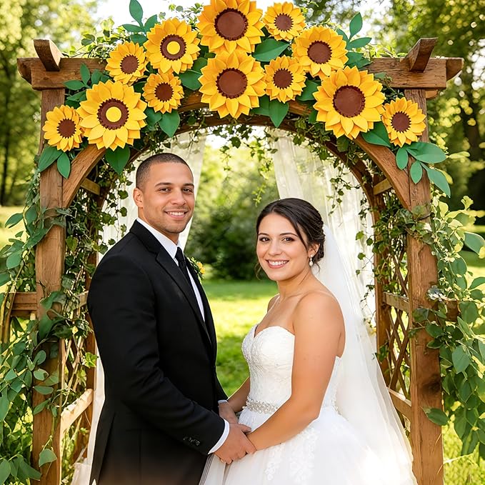 PAPER JAZZ Sunflower Paper Flower Decoration for Wall,3D Gaint Flower Wall Decor | Large Yellow Sunflowers for Bulletin Board Kitchen Living Room for Baby Shower,Nursery Room.