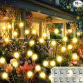 2026 Upgraded Solar Lights Outdoor, 10 Pack Solar Garden Lights with 2 Modes, Firefly Lights Outdoor Waterproof, Sway by Wind, Twinkle Firefly Light for Yard Patio Path Garden Decoration (Warm White)