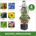 MQFORU Tomato Planter Boxes with Trellis Outdoor, 57" Self Watering Raised Garden Bed, Tall Square Planters for Indoor Plants, Large Tomato Cage for Patio, Use for Indoor Outdoor (4)